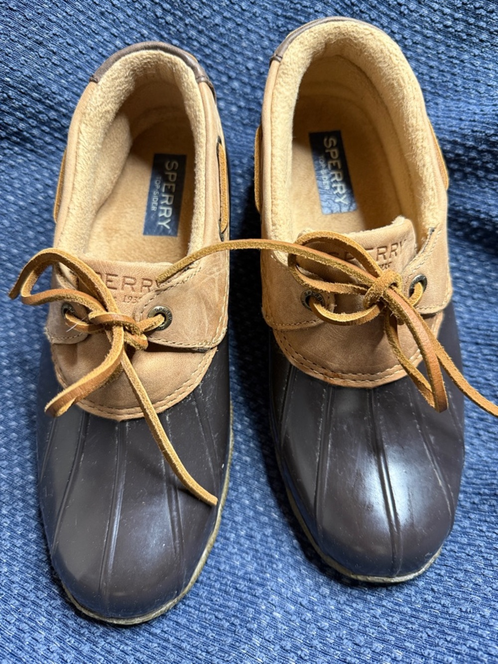 Sperry Brown and Tan Two-Tone Boat Shoes